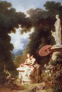 Jean-Honore Fragonard Love Letters oil